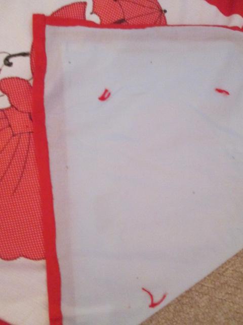 Hand Made "Sun Bonnet Sue" Applique Coverlet and Patchwork Quilt Topper