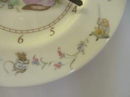 Royal Albert 1986 World of Beatrix Potter Bone China Quartz Wall Clock