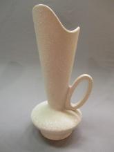 Vintage Mid Century Large White Speckled/Splatter Vase marked Original USA 14"