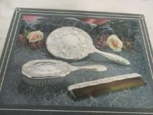 New Old Stock International Silver Co. Silverplated Dresser Set