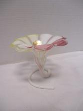 Art Glass Murano Style Standing Flower