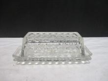 Vintage Fostoria American Glass Covered Butter Dish