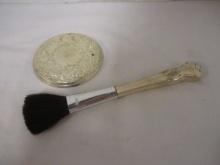 Towle Sterling Compact and Silverplated  Makeup Brush