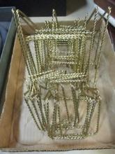 Lot of Braided Gold Easels - Various Sizes