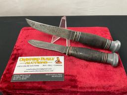 Pair of Vintage Remington Fixed Blade Hunting Knives, RH51 & RH70