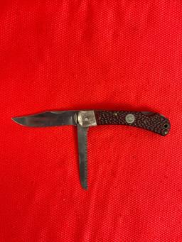 Vintage Remington UMC Steel 3.5" 2-Blade Folding Pocket Knife w/ Delrine Handle Model R-3. See pi...