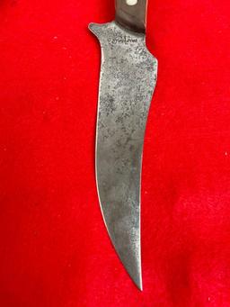 Vintage Craftsman USA Fixed Blade Knife w/ Leather Sheathe - See pics