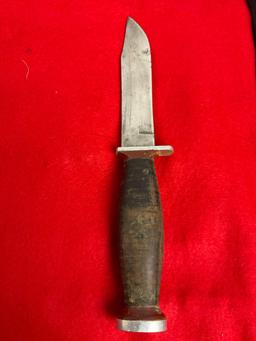 Imperial Prov USA Fixed Blade Knife w/ Leather Sheathe & 5" Blade