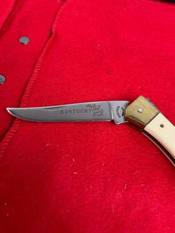 2x Frontier Folding Pocket Knives - The All Americans & Kentucky - Blades are 3" long - See pics