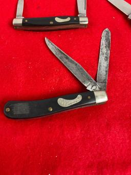 Trio of Frontier Folding Pocket Knives - 2x Dual Blade 1x Single Blade - See pics