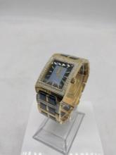 Elgin FG570 Japan movt. crystal laden watch with mother of pearl face