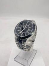Croton genuine diamond face CN307031 steel/ceramic wristwatch in fair cond