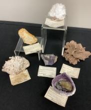 Collection Of Rocks & Gems - Includes Amethyst, Calcite, Fluorite, Aragonit