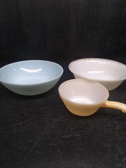Collection Assorted Fire King Bowls (3)