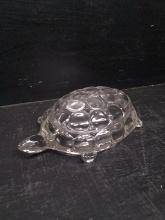 Studio Art Glass Turtle Dresser Box