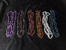 Assorted Costume Jewelry-Glass Bead Necklaces (6)