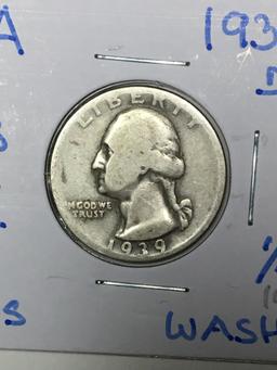 1939 D Washington Quarter