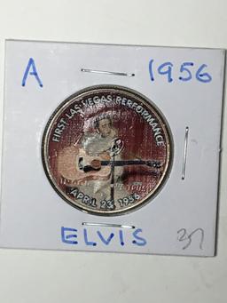 Colorized Kennedy Half Dollar Highlighten "Elvis Presleys" Life