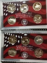 2- 2004 Silver Proof Mint State Quarters 