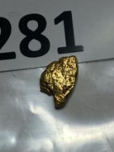 .357 Grams #6 Mesh Alaskan Natural Placer Gold Nugget 