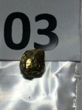 .312 Grams #6 Mesh Alaskan Natural Placer Gold Nugget 