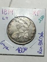 1819 Bust Half Dollar Large "9"