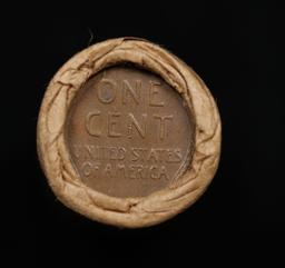 Lincoln Wheat Cent 1c Mixed Roll Orig Brandt McDonalds Wrapper, 1918-d end, Wheat other end