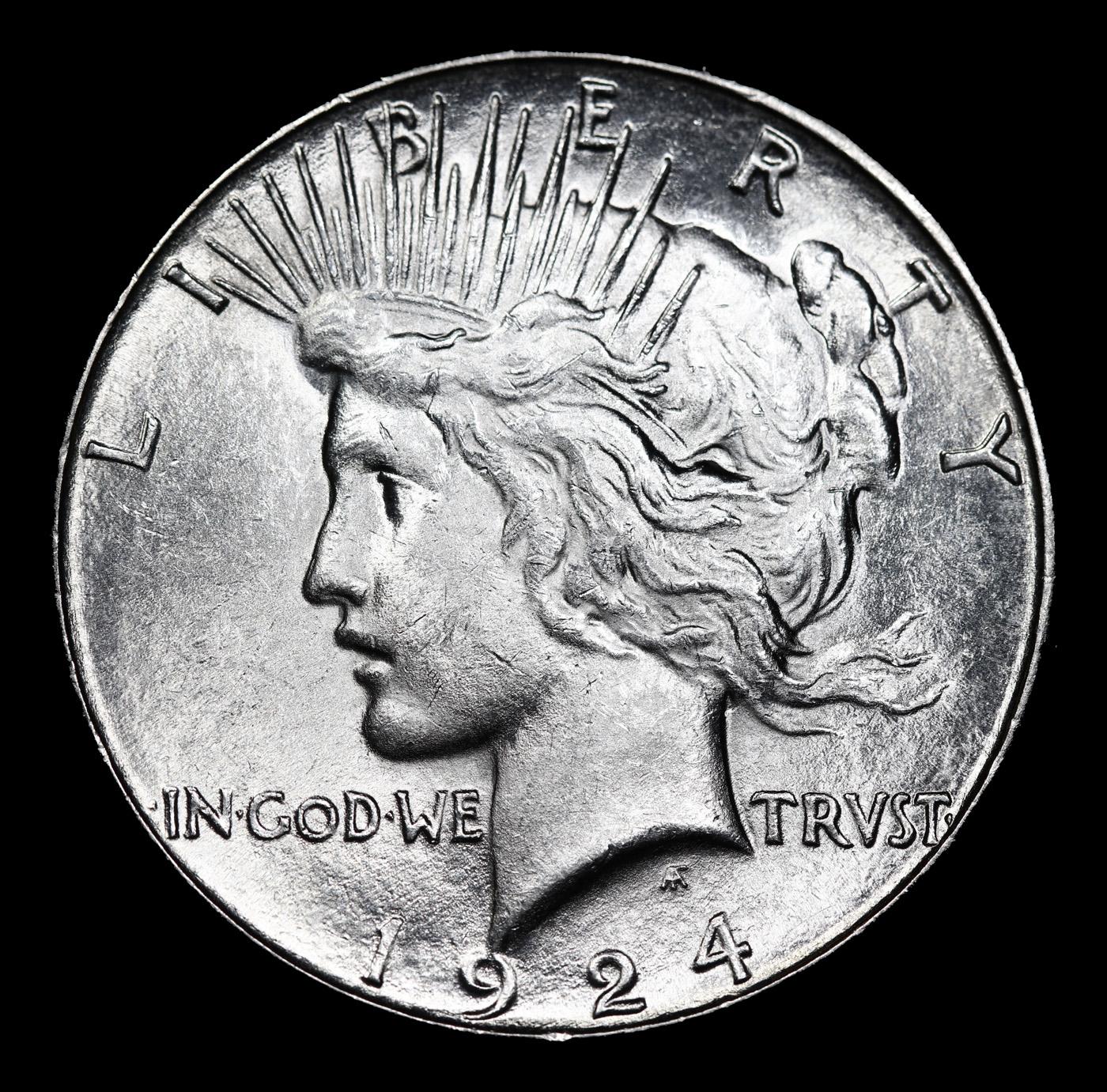 ***Auction Highlight*** 1924-s Peace Dollar $1 Graded ms65 By SEGS (fc)