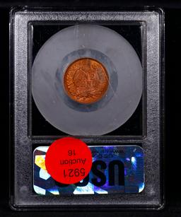 ***Auction Highlight*** 1889 Indian Cent 1c Graded Gem+ Unc RD By USCG (fc)