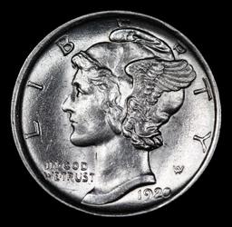 ***Auction Highlight*** 1920-d Mercury Dime 10c Graded ms66 BY SEGS (fc)