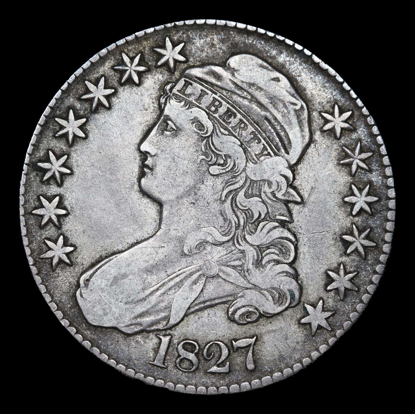 1827 Capped Bust Half Dollar 50c Grades vf++