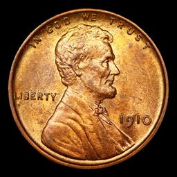 1910-p Lincoln Cent 1c Graded ms65+ rd By SEGS