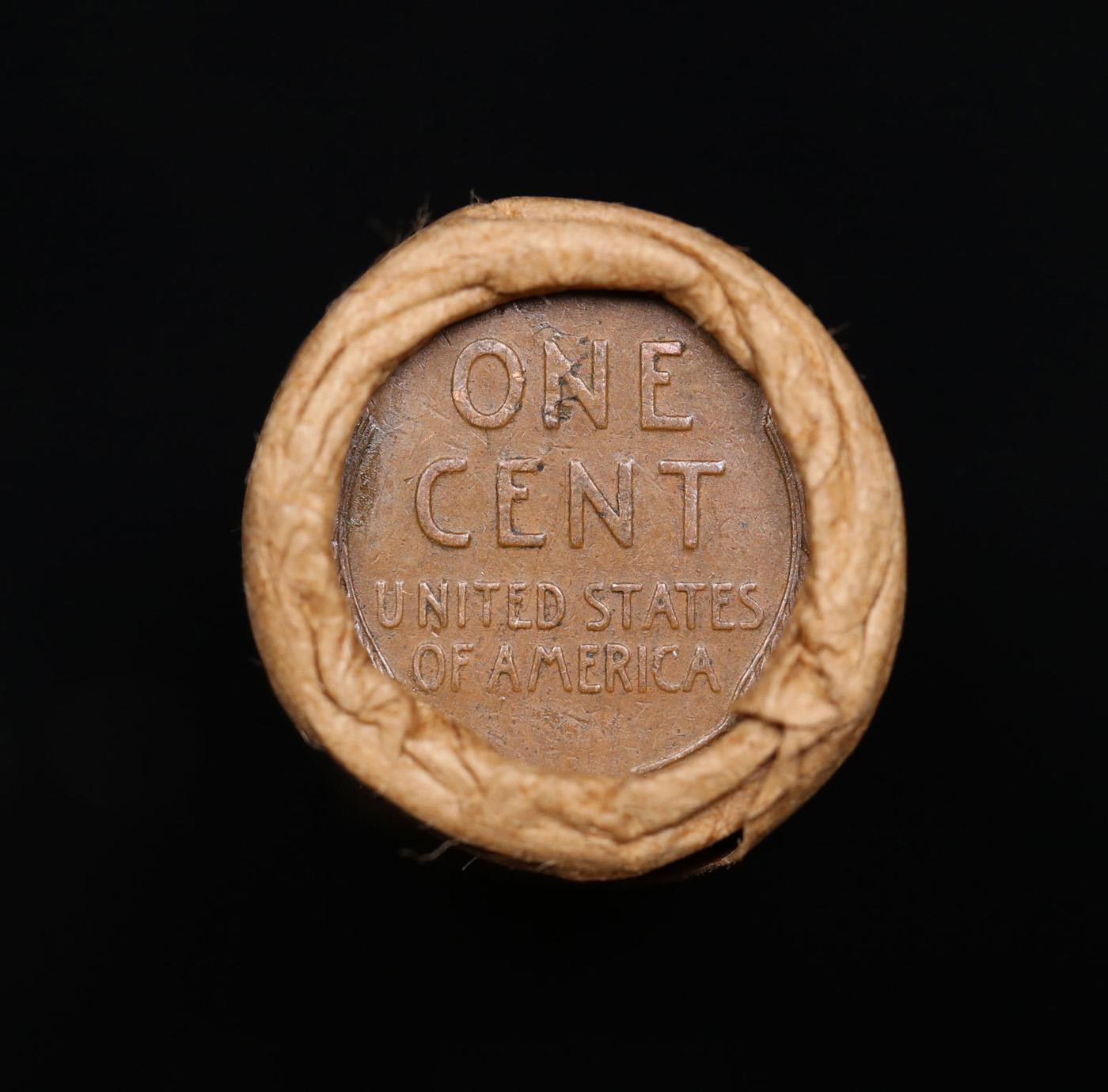 Lincoln Wheat Cent 1c Mixed Roll Orig Brandt McDonalds Wrapper, 1927-p end, Wheat other end
