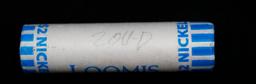 BU Shotgun Jefferson 5c roll, 2011-d 40 pcs Loomis $2 Nickel Wrapper
