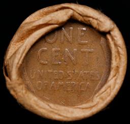 Lincoln Wheat Cent 1c Mixed Roll Orig Brandt McDonalds Wrapper, 1919-s end, Wheat other end