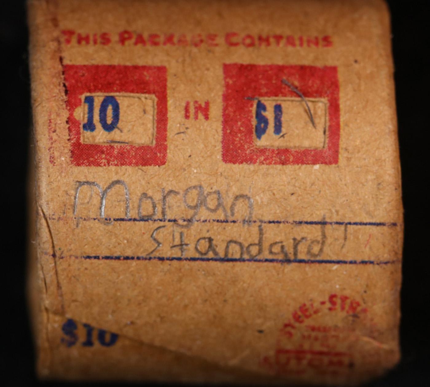 High Value! - Covered End Roll - Marked " Morgan Standard" - Weight shows x10 Coins (FC)