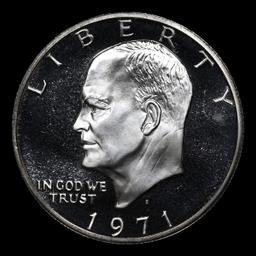 Proof 1971-s Silver Eisenhower Dollar $1 Graded pr69+ dcam BY SEGS