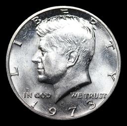 1973-d Kennedy Half Dollar 50c Grades GEM++ Unc