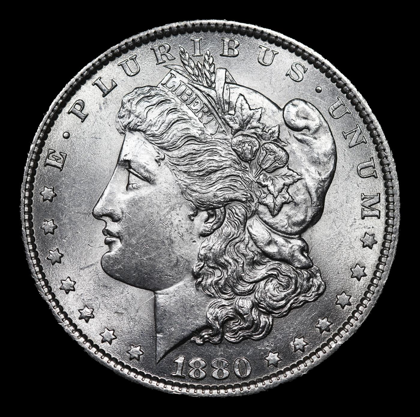 1880-p Morgan Dollar $1 Grades Choice Unc