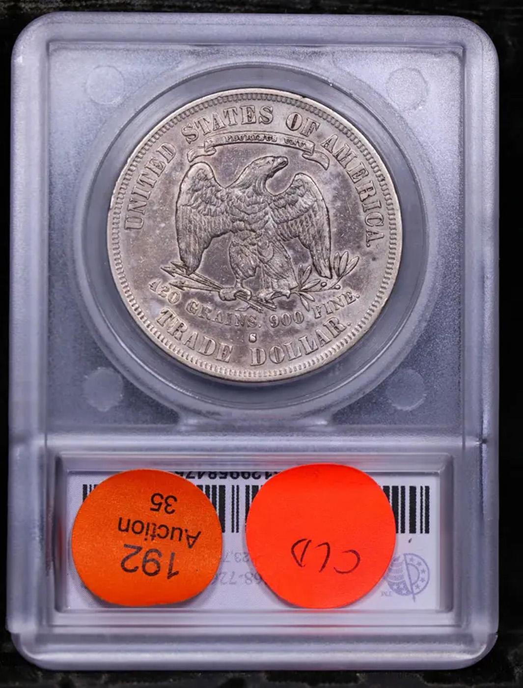 ***Auction Highlight*** 1878-s Trade Dollar 1 Graded au53 By SEGS (fc)