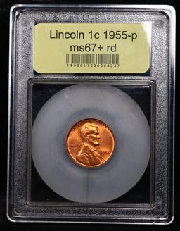 ***Auction Highlight*** 1955-p Lincoln Cent TOP POP! 1c Graded GEM++ RD By USCG (fc)