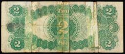 1917 $2 Large Size Legal Tender Note Thomas Jefferson Grades vf details Signatures Speelman/White