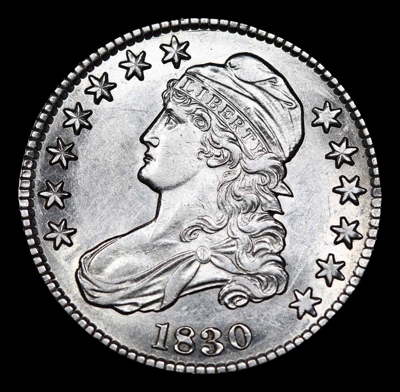 ***Auction Highlight*** 1830 Capped Bust Half Dollar O-103 Small 0 50c Graded ms62 By SEGS (fc)