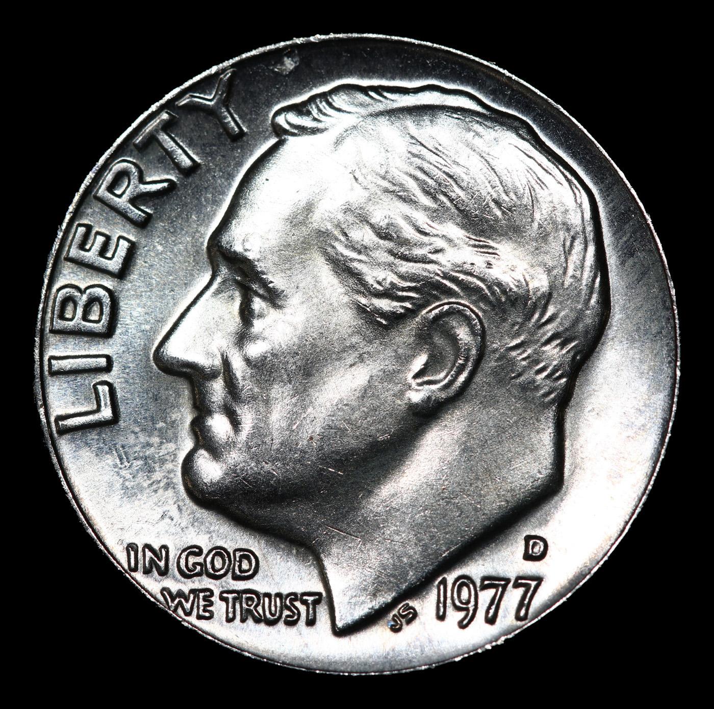 ***Auction Highlight*** 1977-d Roosevelt Dime Near Top Pop! 10c Graded ms68 BY SEGS (fc)