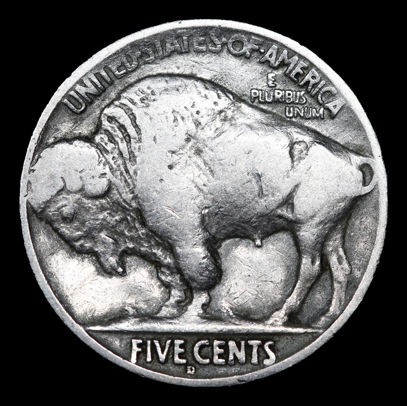 1927-d Buffalo Nickel 5c Grades vf+