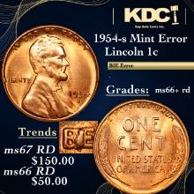 1954-s Lincoln Cent MINT ERROR 1c Grades GEM++ RD