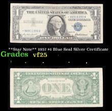 **Star Note** 1957 $1 Blue Seal Silver Certificate Grades vf+