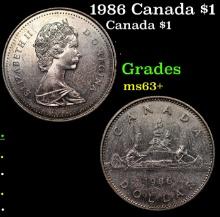 1986 Canada $1 Canada Dollar 1 Grades Select+ Unc