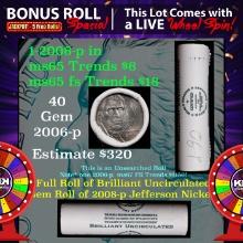 1-5 FREE BU Jefferson rolls with win of this 2006-p 40 pcs World Reserve Monetary Exchange $2 Nickel