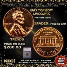 Proof 1963 Lincoln Cent TOP POP! 1c Graded pr69 rd CAM BY SEGS